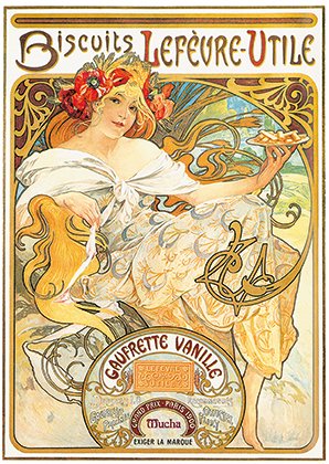 Magnet Mucha Biscuits Lefévre
