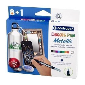 Popisovač Centropen 2737 Decorpen metallic sada 8+1 ks