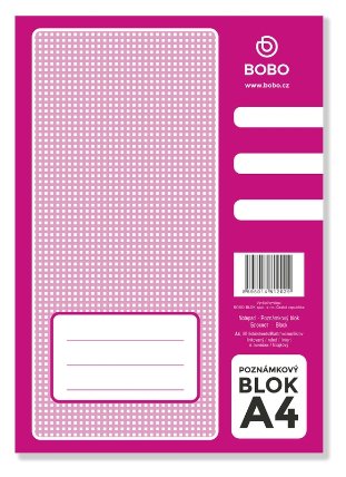 Poznámkový blok A4, linka, 50 listů