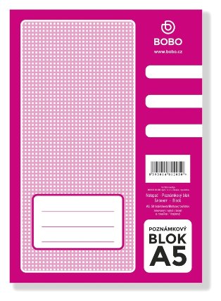 Poznámkový blok A5, linka, 50 listů