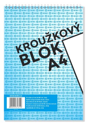 Blok s horní vazbou A4, čistý, 50 listů