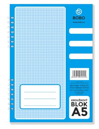 Blok s boční vazbou A5, čistý, 50 listů