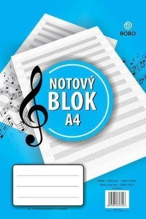 Notový blok A4, 25 listů