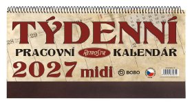Pracovní kalendář 2027 MIDI Retro