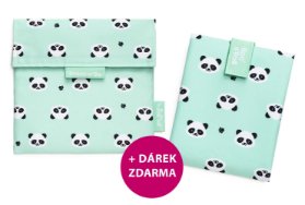 Set ubrousek 2v1 + kapsička PANDA | Dárek ZDARMA