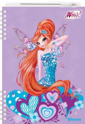 Winx club - Zápisník A5 s efektem 3D a vazbou Twin Wire