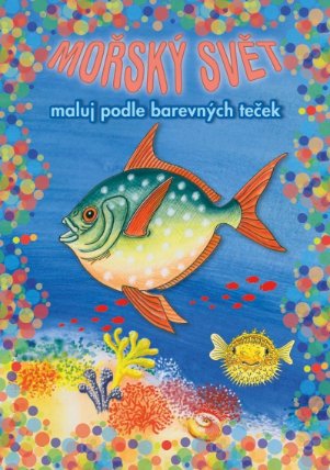 Maluj podle barevných teček + MAXI voskovka Mořský svět