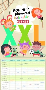 Nástěnný kalendář Rodinný plánovací XXL SK 2020, 33 × 64 cm