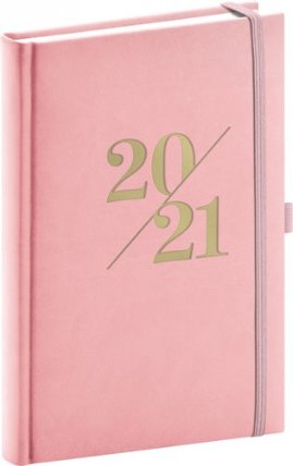 Denní diář Vivella Fun 2021, růžový, 15 × 21 cm