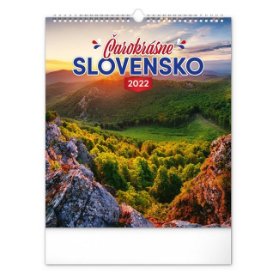 Nástenný kalendár Čarokrásne Slovensko 2022, 30 × 34 cm