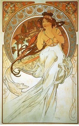 Pohled Alfons Mucha – Music, krátký