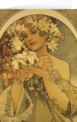 Blahopřání Alfons Mucha - Flower