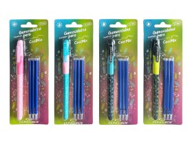 Gumovatelné pero CONCORDE CoolMix, modrá náplň, 0,7mm, 3ks náplně