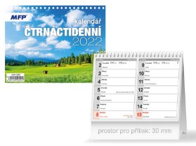 Kalendář 2022 stolní Čtrnáctidenní