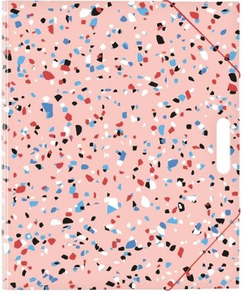 Složka na výkresy A4 terrazzo růžová
