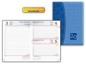 Diář 2020 D801 PU Blue-blue