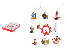 Ozdoby dřevěné set mix 10ks/2-3,5cm JY-79