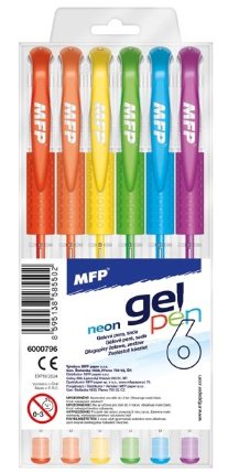 Gelové pero set NEON 6ks GN1038-6