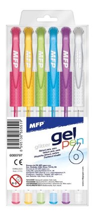 Gelové pero set GLITTER 6 ks GG1038-6