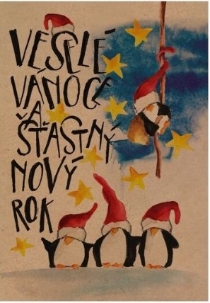Přáníčko BeBechy – recyklovaný papír – Vánoce 3