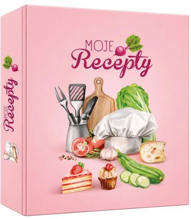 Kroužkový receptář Karis růžový - Moje recepty