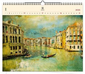 Kalendář 2021 dřevěný: Venezia IV., 485x410