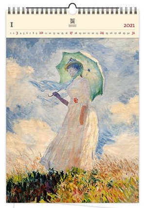 Kalendář 2021 dřevěný: Monet, 240x370