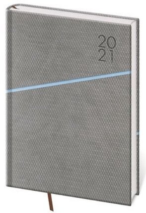 Diář 2021: Grife šedo/šedá, A5 denní, 143x205