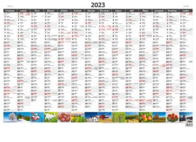 Plánovací roční mapa 2023 A1 obrázková, nástěnná