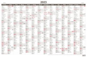 Plánovací roční mapa 2023 A1 bezobrázková, nástěnná