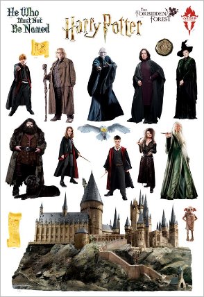 Samolepicí dekorace Harry Potter Bradavický hrad
