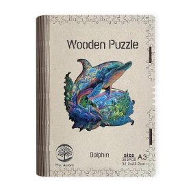 Dřěvěné puzzle - Delfín A3