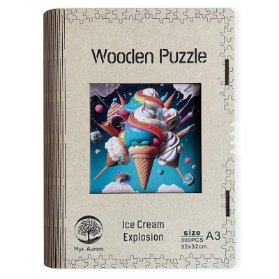 Dřěvěné puzzle - Zmrzlinová exploze A3