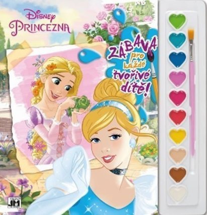 Princezny - Omalovánky s barvami A4