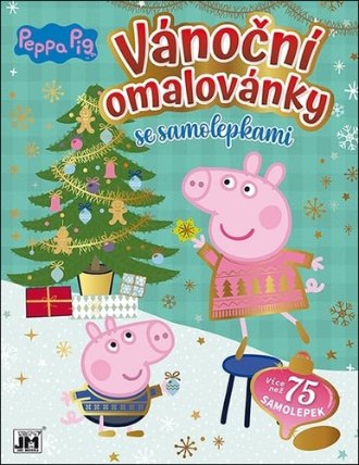 Peppa Pig - Vánoční omalovánky se samolepkami