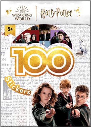 100 samolepek s omalovánkovými listy Harry Potter