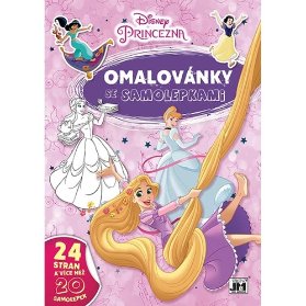 Princezny - Omalovánky A4 se samolepkami