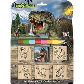 Dinosauři - Razítka 5+1 s voskovkou