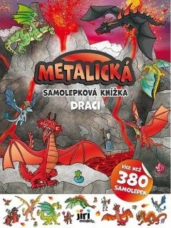 Metalická samolepková knížka Draci