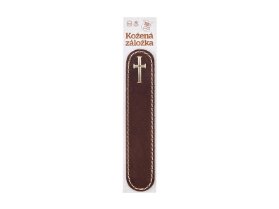 Kříž - kožená záložka do knihy
