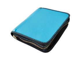 Obal na knihu kožený se zipem Modrá max rozměr zavřené knihy v22x š18