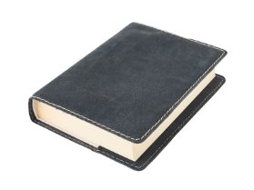 Obal na knihu KLASIK  XL - 25,5 x 39,8 cm, Barva kůže: Černá semiš (D38)