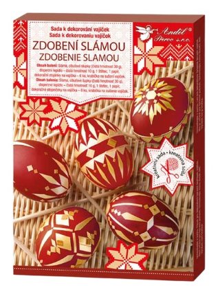 Sada 7712 k dekorování vajíček - zdobení slámou