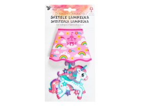 Samolepící dekorace 10540 svítící LED lampička jednorožec 19 cm