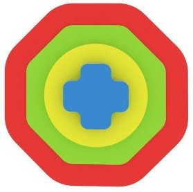 Moje první puzzle - Tvary osmiúhelník/červená