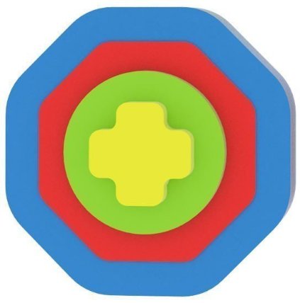 Moje první puzzle - Tvary osmiúhelník/modrá