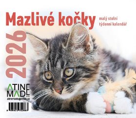 Kalendář 2026 Mazlivé kočky, stolní, týdenní, 13 x 15 cm