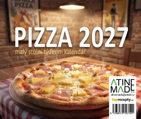 Kalendář 2027 Pizza, malý stolní, týdenní, 13 x 15 cm