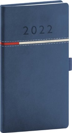 Diář 2022: Tomy - modročervený/kapesní, 9 x 15,5 cm