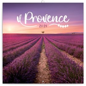 Poznámkový kalendář Provence 2024, voňavý, 30 × 30 cm